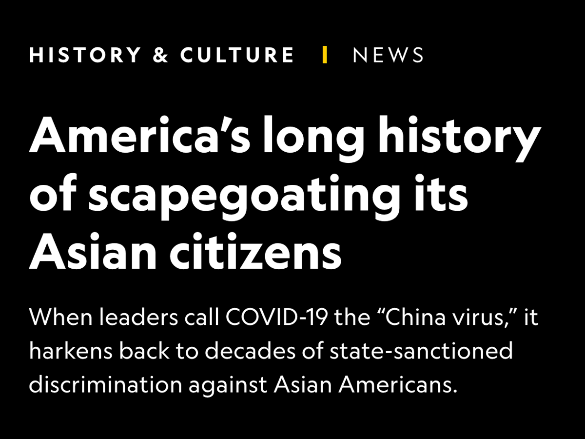 Image of America’s long history of scapegoating its Asian citizens