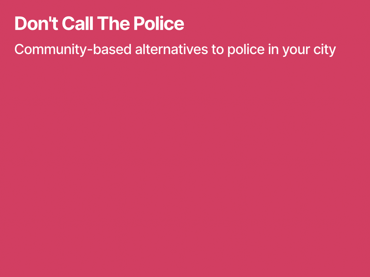 Image of Don't Call the Police