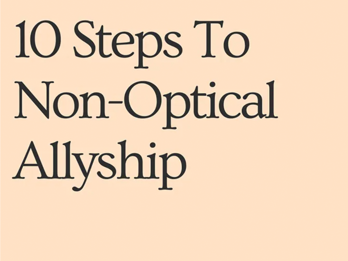 Image of 10 Steps to Non-Optical Allyship
